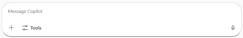 Copilot chat window.